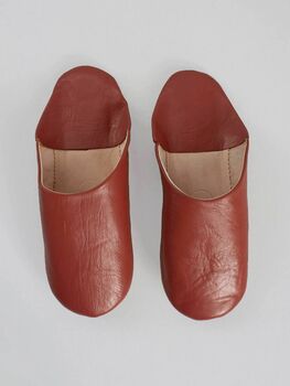 Men's Leather Babouche Slippers, 8 of 10
