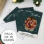 Personalised Pack Of Ten Photo Christmas Cards, thumbnail 4 of 6