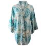 Turquoise And Gold Paisley Viscose Summer Jacket, thumbnail 4 of 4