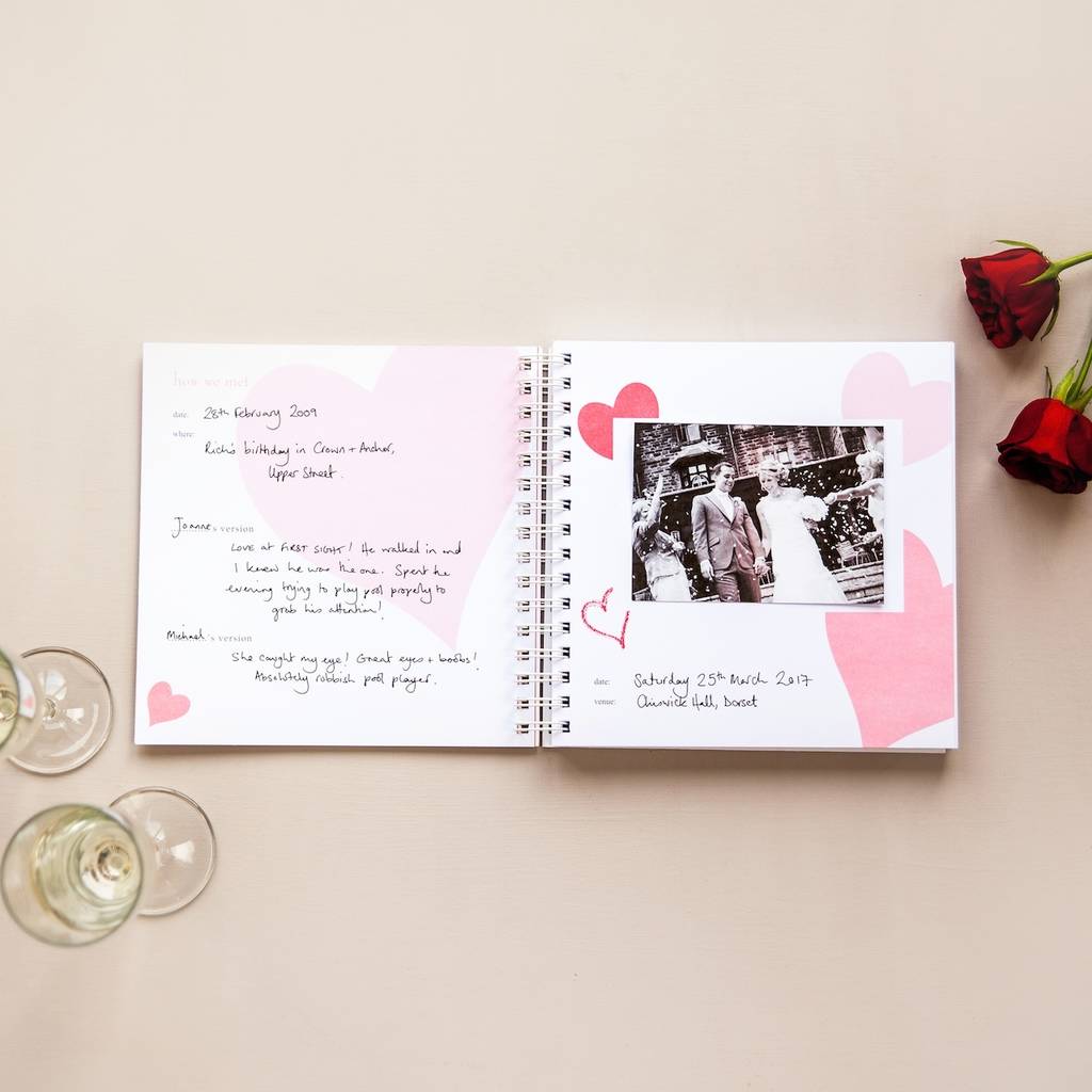 1st to 50th wedding  anniversary  memory book  by two little 