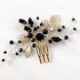 Black Crystal And Gold Leaf Hair Comb, thumbnail 6 of 6