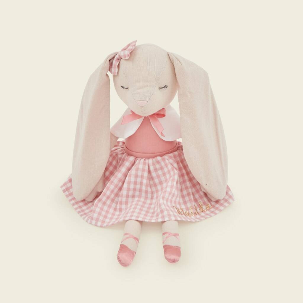 Personalised Bunny Ballerina Doll, 1 of 6