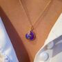 18k Gold Vermeil Plated Amethyst Heart Necklace, thumbnail 2 of 4