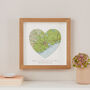 Home Is Where Mum Is Personalised Map Heart Print, thumbnail 2 of 3