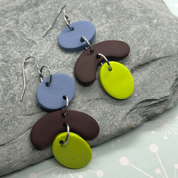 Petals Coloured Polymer Clay Earrings Collection Two, 4 of 7