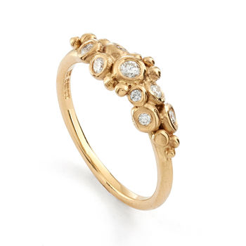 18ct Gold Diamond Pebble Cluster Ring, 5 of 7