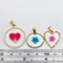 Pressed Blue Flowers Drop Earrings Silver Or Gold, thumbnail 5 of 9