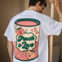 Peach And Love Men's Slogan T Shirt, thumbnail 3 of 7