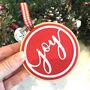 Set Of Three Embroidery Hoop Christmas Tree Decorations, thumbnail 2 of 7