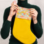 Knitted Christmas Stocking With Liberty Trim, thumbnail 9 of 10