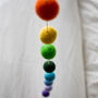 Rainbow Felt Ball Pom Pom Garland, thumbnail 4 of 4