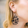Violette Black Chandelier Earrings, thumbnail 1 of 3