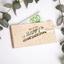 Personalised Honeymoon Wooden Money Gift Envelopes, thumbnail 3 of 7