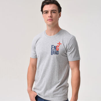 England Rugby And Football Fan Grey Organic T Shirt, 5 of 7