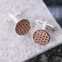 Geometric Triangle Engraved Wooden Cufflinks, thumbnail 1 of 6