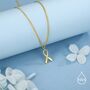 Sterling Silver Awareness Ribbon Necklace, thumbnail 6 of 12