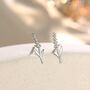 Sterling Silver Extra Tiny Lavender Stud Earrings, thumbnail 1 of 12
