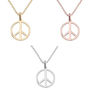 Sterling Silver Or Gold Peace Necklace, thumbnail 3 of 7