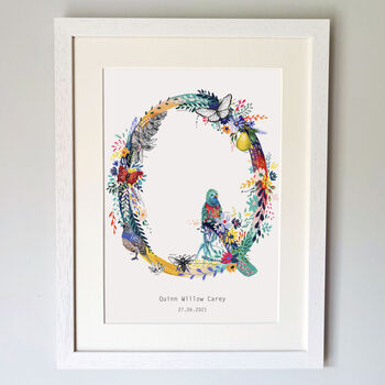 Personalised J To S Bright Wildlife Letter Print, 9 of 12