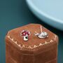 Sterling Silver Mismatched Snail And Mushroom Stud Earrings, thumbnail 7 of 12