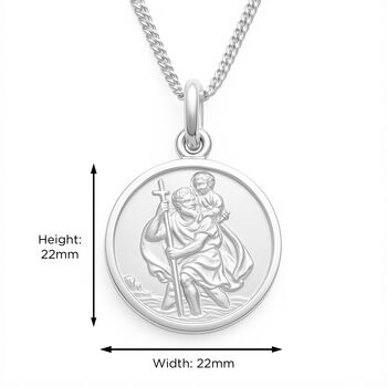 Personalised Sterling Silver St Christopher Necklace, 7 of 12