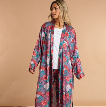 Indian Peacock Print Robe, 6 of 7