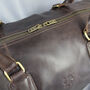 'Watkins' Men's Leather Travel Bag In Chestnut, thumbnail 7 of 12