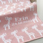 Personalised Knitted Giraffe Baby Blanket, thumbnail 9 of 12