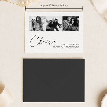 Bridesmaid Proposal Card With Photos, 6 of 12