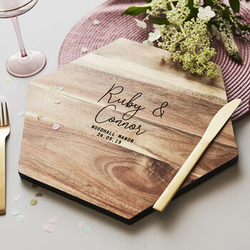 Couples Personalised Chopping Board, 2 of 4