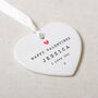 Happy Valentines Heart Gift Ornament, thumbnail 6 of 7