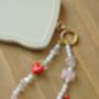 Clear Quartz And Pink Teddy Phone Charm, thumbnail 3 of 4