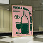 Wine And Vinyl Poster, thumbnail 4 of 8
