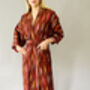 Long Kimono In Hibiscus Ikat, thumbnail 3 of 8