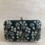 Emerald Green Handcrafted Ivy Rectangular Clutch, thumbnail 7 of 12