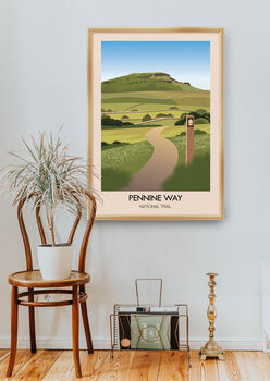 Pennine Way National Trail Travel Poster Art Print, 5 of 8