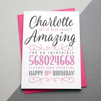 Happy Birthday In Seconds Personalised Decorative Card, 2 of 7