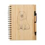Personalised Samoyed Dog Engraved Bamboo Notebook And Pen Set, thumbnail 1 of 2