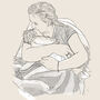 Personalised Monochrome New Parent And Baby Sketch, thumbnail 4 of 6