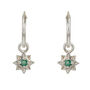 Guiding North Star Emerald Mini Hoops Gold Plated, thumbnail 3 of 8