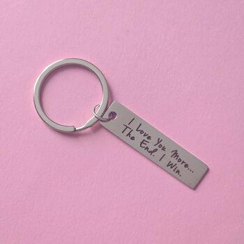 I Love You More Silver Keyring Or Bag Charm, 2 of 2