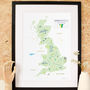 Personalised Football Map Print: Add Favourite Team, thumbnail 1 of 6