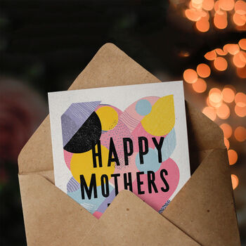 Fun Retro Abstract Pastel Colour Mother's Day Card, 3 of 6