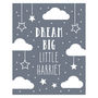 Dream Big Personalised Nursery Kids Room Print, thumbnail 2 of 5