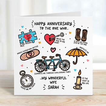 Happy Anniversary Supportive Wife Anniversary Card, 2 of 2