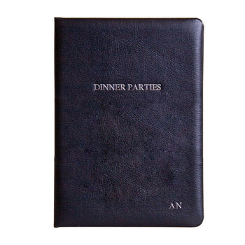 Personalised Luxury Leather Dinner Party Book, 2 of 12