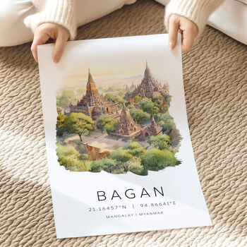 Myanmar Travel Print Of Bagan Temples, 2 of 7