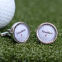 Personalised Golf Ball Cufflinks, thumbnail 1 of 4