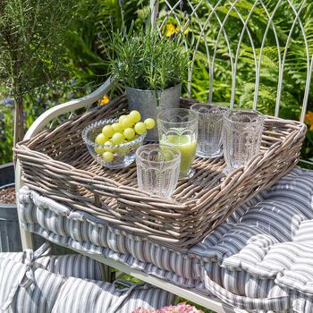 Square Rattan Serving Basket Tray, 3 of 6