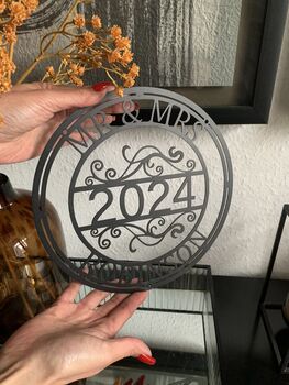 Custom Metal Wedding Sign Gift, 3 of 4